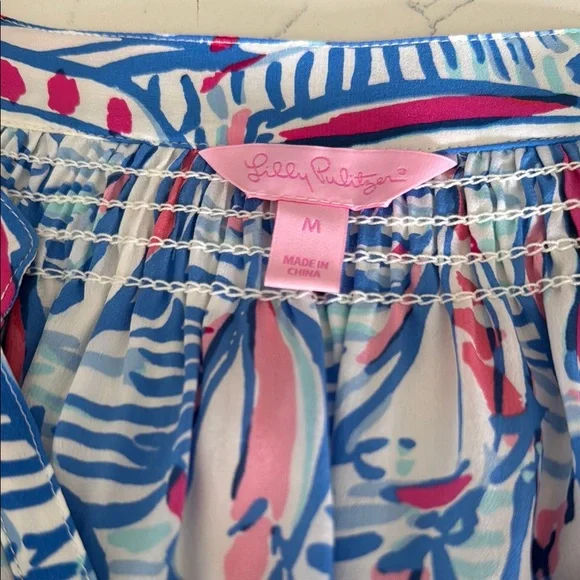Lilly Pulitzer Elsa silk top red right return - Picture 2 of 4